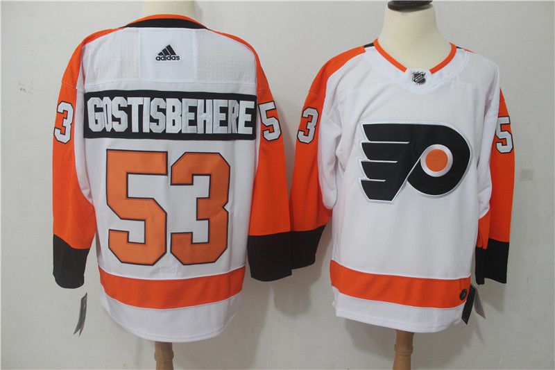 Men Philadelphia Flyers #53 Gostisbehere white Hockey Stitched Adidas NHL Jerseys->philadelphia flyers->NHL Jersey